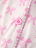 Load image into Gallery viewer, Mommy & Me Pink Bow Print Ruffle Pajama Set
