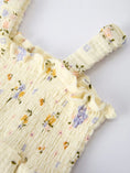 Load image into Gallery viewer, Muslin Floral Smocked Baby Romper with Matching Hat
