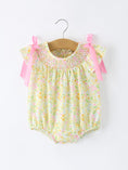 Load image into Gallery viewer, Spring Floral Smocked Baby Girl Romper
