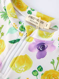 Load image into Gallery viewer, Summer Yellow Floral Print Girls Long Sleeve Swim Set
