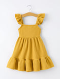 Load image into Gallery viewer, Girls Daisy and Mustard Yellow Dress 2-piece Set
