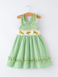 Load image into Gallery viewer, Spring Turtle Smocked Baby Girls Dress
