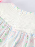 Load image into Gallery viewer, Girl Bow Stripe Smocked Dress
