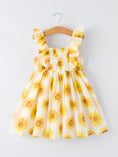 Load image into Gallery viewer, Sunflower Girls Smocked Ruffle Dress
