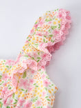Load image into Gallery viewer, Floral Girls Smocked Ruffle Romper
