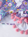 Load image into Gallery viewer, Girls Unicorn Long Sleeve Ruffle Swimsuit Set
