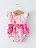 Load image into Gallery viewer, Colorful Floral Ruffle Baby Girls Romper
