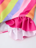 Load image into Gallery viewer, Summer Rainbow Striped Girls Two Piece Swimsuit

