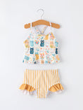 Load image into Gallery viewer, Summer Cat Print Girls Two Piece Swimsuit
