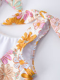 Load image into Gallery viewer, Floral Print Girls Ruffle Leg One Piece Swimsuit
