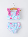 Load image into Gallery viewer, Summer Ocean Print Girls Two Piece Swimsuit
