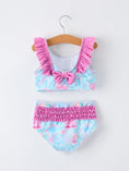 Load image into Gallery viewer, Summer Ocean Print Girls Two Piece Swimsuit
