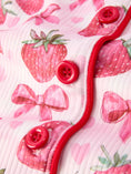 Load image into Gallery viewer, Spring Strawberry Bow Short Sleeve Shorts Pajama Set
