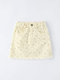 Load image into Gallery viewer, Flower Letter Girl Short Sleeve Top Denim Skirt Set
