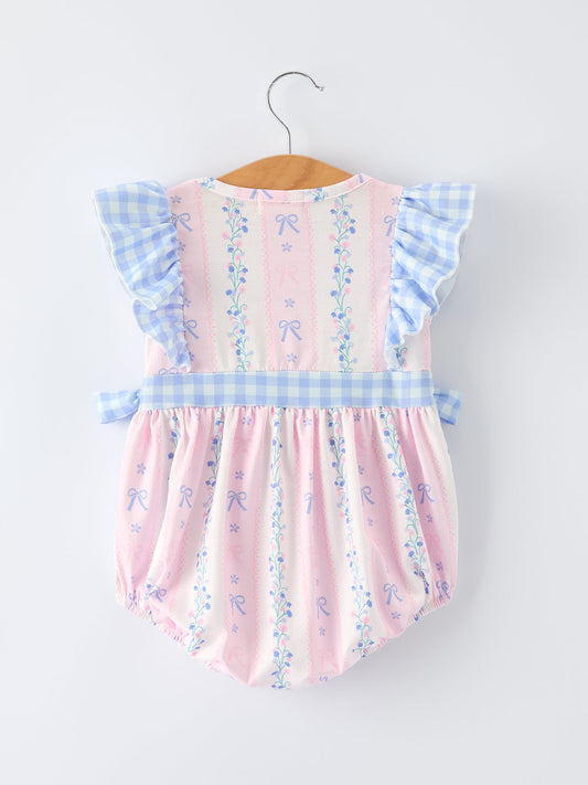 “DADDY'S GIRL” Smocked Plaid Baby Girls Romper