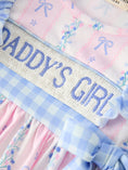 Load image into Gallery viewer, “DADDY'S GIRL” Smocked Plaid Baby Girls Romper
