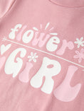 Load image into Gallery viewer, Flower Letter Girl Short Sleeve Top Denim Skirt Set

