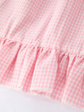 Load image into Gallery viewer, Back to School Pencil Plaid Girls Smocked Ruffle Collar Dress
