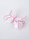 Load image into Gallery viewer, Back to School Pink Pencil Bow Hair Clip 6.25 Inch
