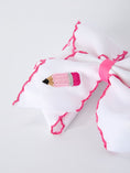 Load image into Gallery viewer, Back to School Pink Pencil Bow Hair Clip 6.25 Inch
