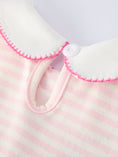 Load image into Gallery viewer, Strawberry Girl Romper Ruffle Peter Pan Collar
