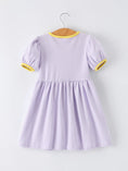 Load image into Gallery viewer, Back to School Bus Applique Ruffle Pocket Girls Dress
