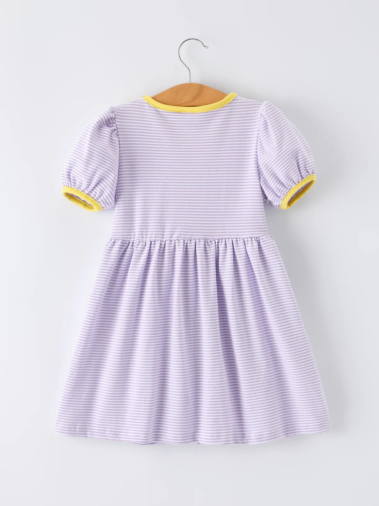 Back to School Bus Applique Ruffle Pocket Girls Dress