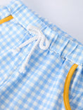 Load image into Gallery viewer, Back to School Pencil Boys Set Applique Plaid Shorts
