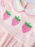 Load image into Gallery viewer, Strawberry Girl Dress Ruffle Peter Pan Collar
