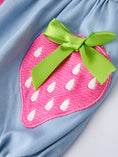 Load image into Gallery viewer, Summer Strawberry Smocked Applique Girl Romper
