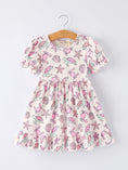 Load image into Gallery viewer, Ocean Print Girl Ruffle Dress
