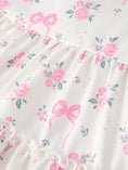 Load image into Gallery viewer, Floral Bow Girl Ruffle Dress
