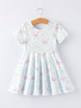 Load image into Gallery viewer, Summer Floral Bow Print Girl Dress
