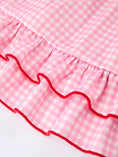 Load image into Gallery viewer, 4th of July Plaid Girls Dress Bow Ruffle
