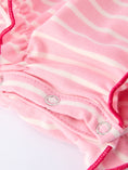 Load image into Gallery viewer, Strawberry Embroidery Pink Stripe Girl Smocked Romper
