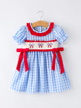 Load image into Gallery viewer, 4th of July Plaid Girls Smocked Toddler Girl Dress
