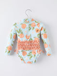 Load image into Gallery viewer, Summer Peach Girl Long Sleeve Ruffle One Piece Swimsuit
