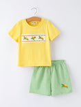 Load image into Gallery viewer, Spring Turtle Smocked Boy Set

