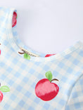 Load image into Gallery viewer, Back to School Apple Plaid Girls Dress Short Sleeve

