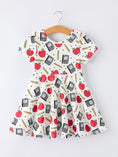 Load image into Gallery viewer, Back to School Apple Pencil Print Girls Dress
