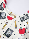 Load image into Gallery viewer, Back to School Apple Pencil Print Girls Dress
