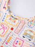 Load image into Gallery viewer, Back to School Rainbow Print Girls Dress Short Sleeve
