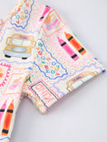 Load image into Gallery viewer, Back to School Rainbow Print Girls Dress Short Sleeve

