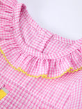 Load image into Gallery viewer, Back To School Plaid Girls Dress Smocked Puff Sleeve Bow
