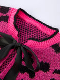 Load image into Gallery viewer, Fall Leopard Bow Girls Knit Cardigan
