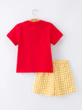 Load image into Gallery viewer, Back to School Crayon Smocked Boys Plaid Shorts Set
