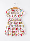 Load image into Gallery viewer, Girls Back To School Apple Bow Pocket Twirl Dress
