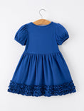 Load image into Gallery viewer, Girls Back To School Crayon Twirl Dress Ruffle Applique

