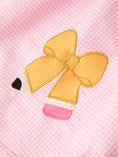 Load image into Gallery viewer, Girls Back To School Pencil Twirl Dress Bow Applique Smocked

