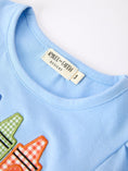 Load image into Gallery viewer, Girls Back To School Crayon Applique Top Shorts Set
